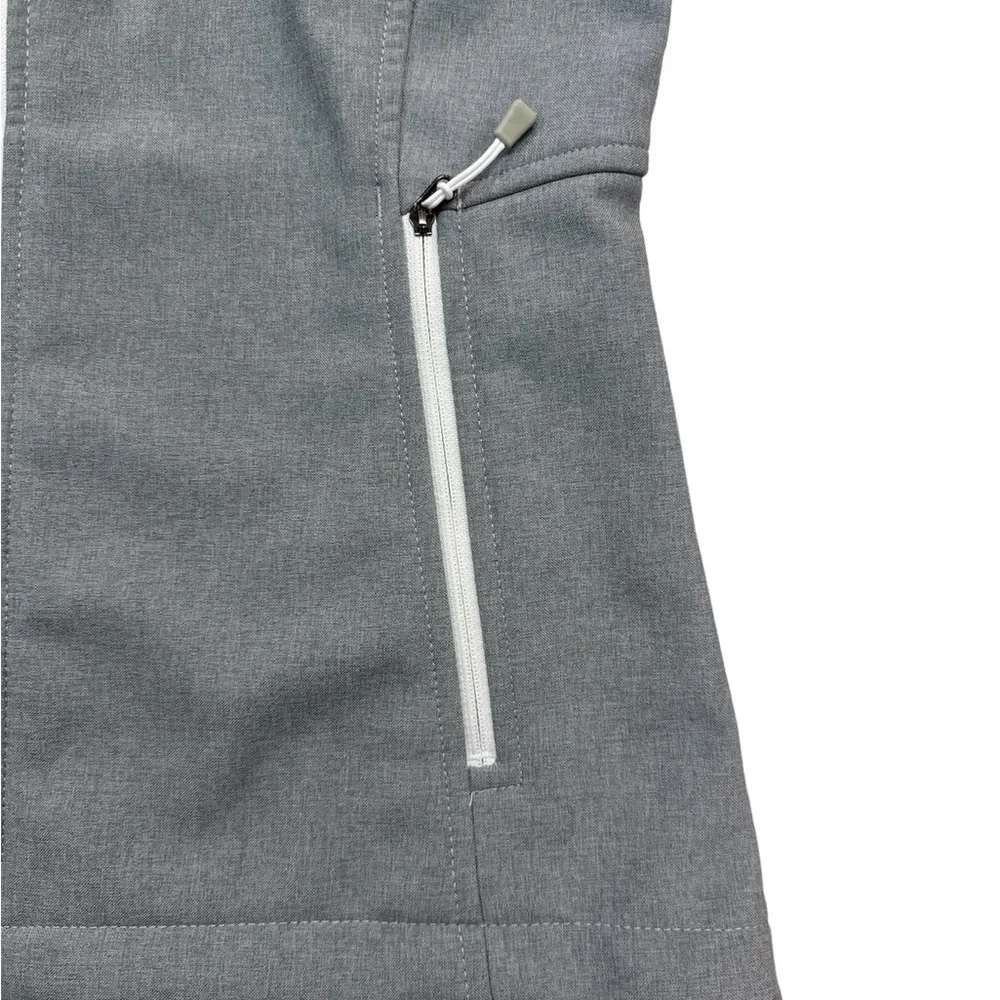The North Face Softshell Grey/White Zippered Windwall Jacket Fall/Spring…